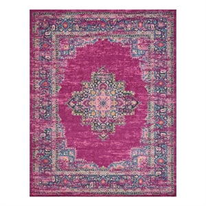 nourison passion 8' x 10' fuchsia bohemian indoor rug