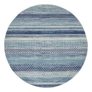 Nourison Passion 8' x round Navy Blue Bohemian Indoor Rug Polypropylene