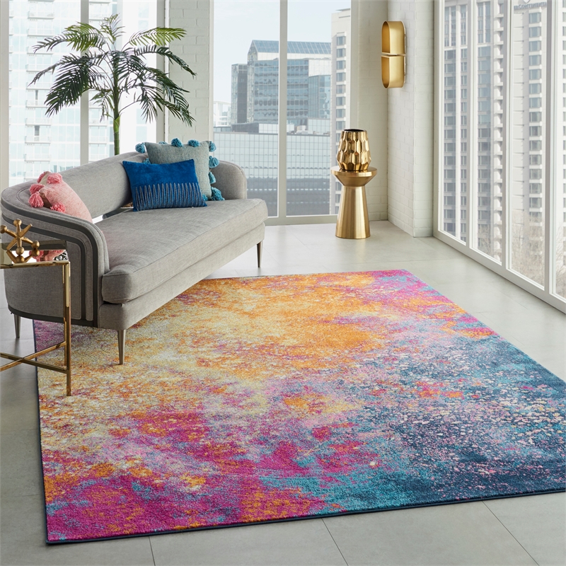 Nourison Passion 6' x 9' Multicolor Fabric Modern Area Rug (6' x 9')