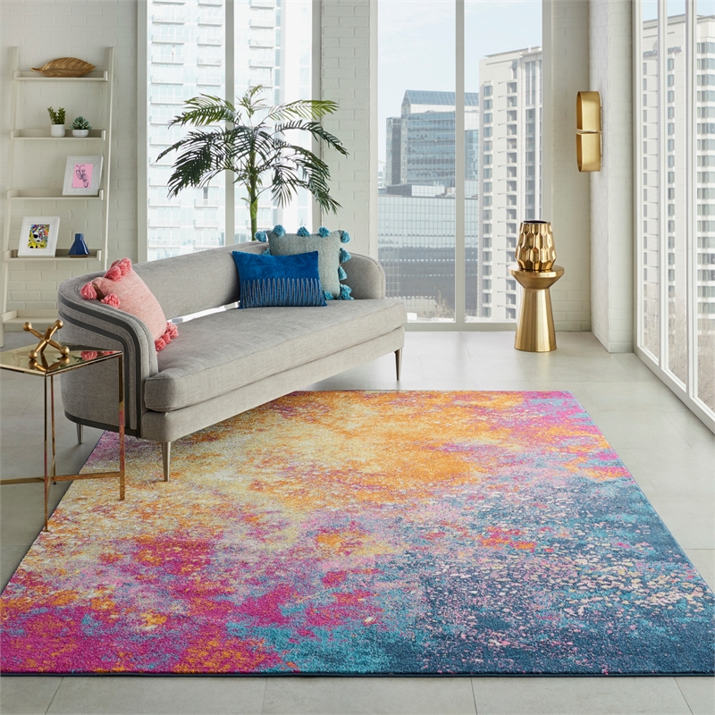 Nourison Passion 6' x 9' Multicolor Fabric Modern Area Rug (6' x 9')