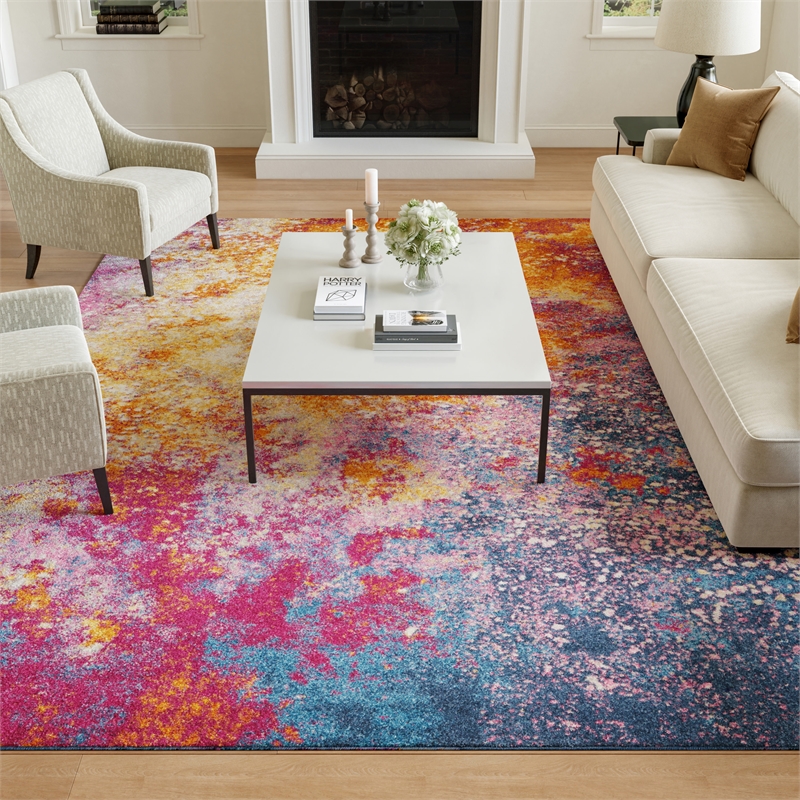 Nourison Passion 6' x 9' Multicolor Fabric Modern Area Rug (6' x 9')
