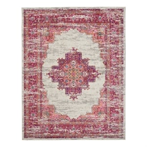 Nourison Passion 8' x 10' Pink and White Fabric Bohemian Area Rug (8' x 10')