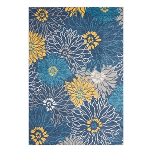 Nourison Passion 7' x 10' Blue Fabric Contemporary Area Rug (7' x 10')