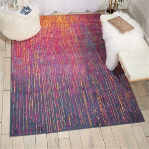 nourison passion 6'7&quot x 9'6&quot multicolor modern indoor rug