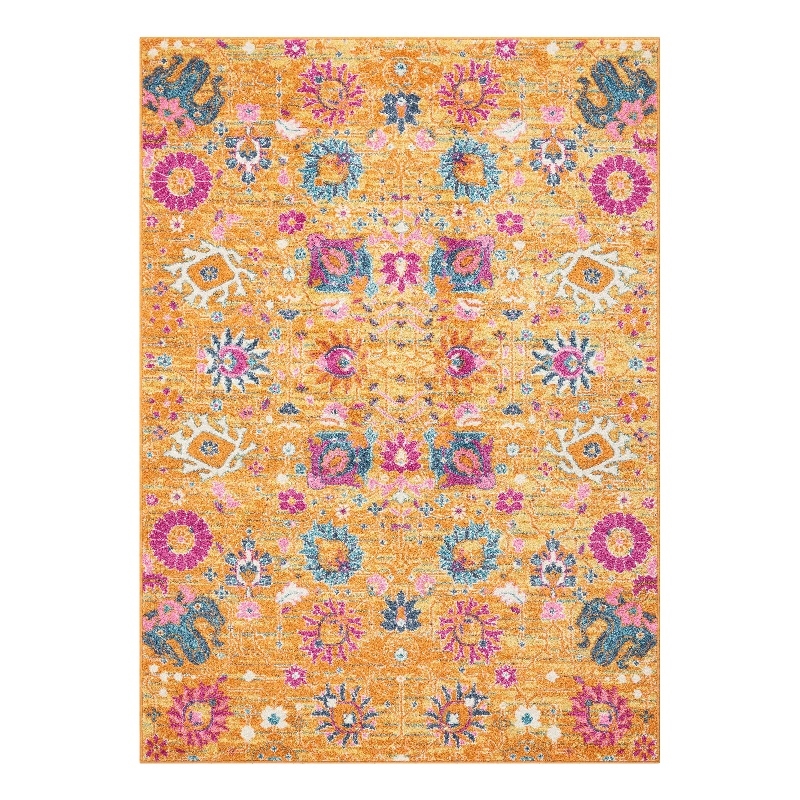 Nourison Passion 7' x 10' Orange Fabric Bohemian Area Rug (7' x 10')