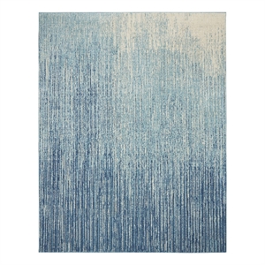 Nourison Passion 8' x 10' Navy/Light Blue Modern Indoor Rug Polypropylene