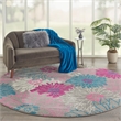Nourison Passion 8' ROUND Grey Contemporary Indoor Rug Polypropylene