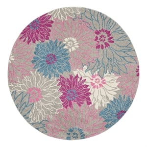 Nourison Passion 8' ROUND Grey Contemporary Indoor Rug Polypropylene
