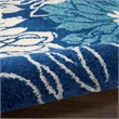 Nourison Passion 8' x Round Navy Ivory Fabric Contemporary Area Rug (8' Round)