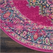 Nourison Passion 8' x Round Pink Fabric Bohemian Area Rug (8' Round)