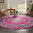 Nourison Passion 8' x Round Pink Fabric Bohemian Area Rug (8' Round)