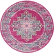 Nourison Passion 8' x Round Pink Fabric Bohemian Area Rug (8' Round)