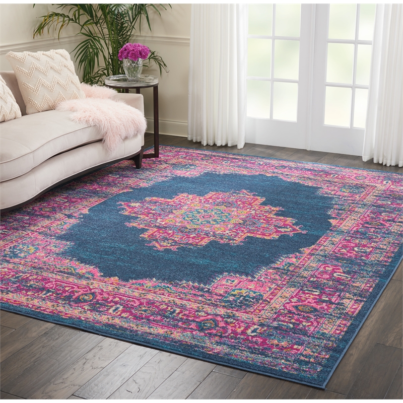 Nourison Passion 8' x 10' Blue Fabric Bohemian Area Rug (8' x 10')