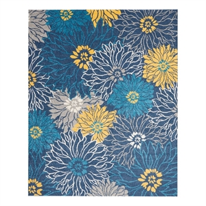 Nourison Passion 8' x 10' Blue Fabric Contemporary Area Rug (8' x 10')