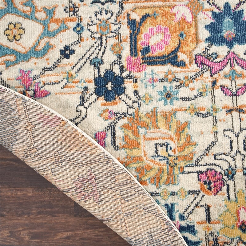 Nourison Passion 8' x Round Ivory Fabric Bohemian Area Rug (8' Round)
