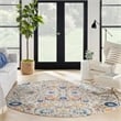 Nourison Passion 8' x Round Ivory Fabric Bohemian Area Rug (8' Round)