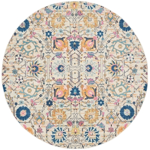 Nourison Passion 8' x Round Ivory Fabric Bohemian Area Rug (8' Round)