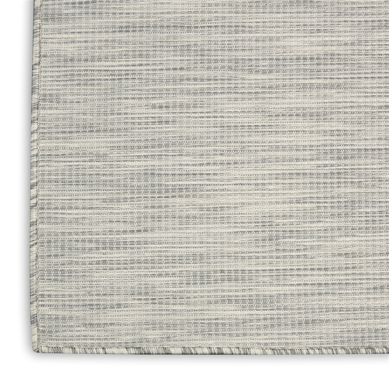 Nourison Positano 10' x 14' Light Grey Modern Indoor/Outdoor Rug Polypropylene
