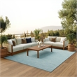 Nourison Positano 6' x 9' Aqua Fabric Modern Area Rug (6' x 9')