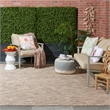 Nourison Positano 6' x 9' Beige Fabric Modern Indoor/Outdoor Area Rug