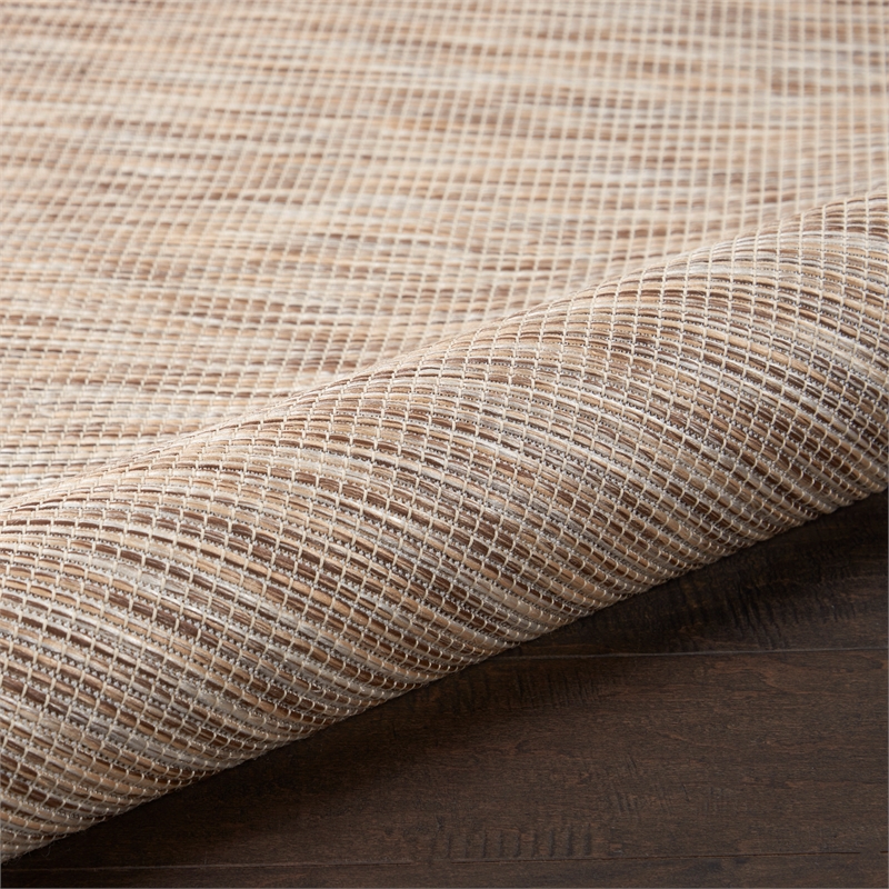 Nourison Positano 6' x 9' Beige Fabric Modern Indoor/Outdoor Area Rug