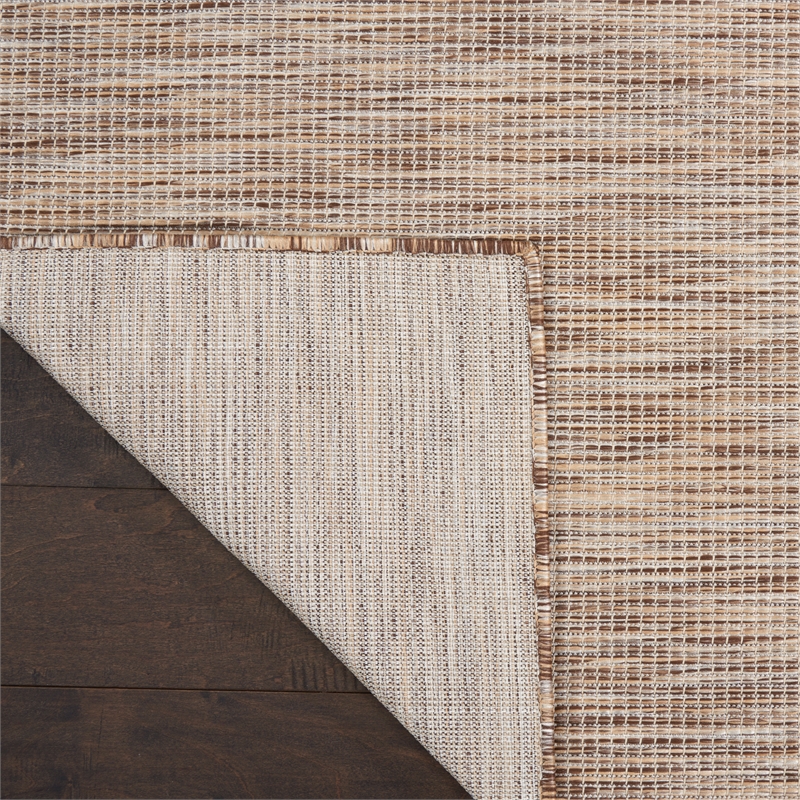 Nourison Positano 6' x 9' Beige Fabric Modern Indoor/Outdoor Area Rug