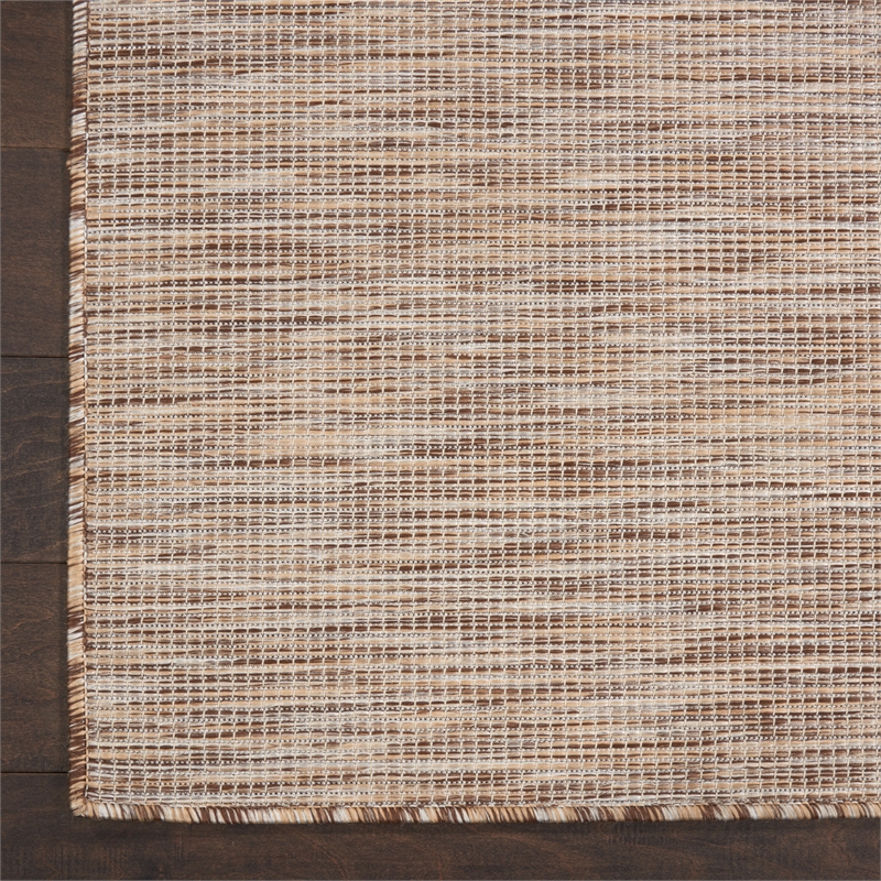 Nourison Positano 6' x 9' Beige Fabric Modern Indoor/Outdoor Area Rug
