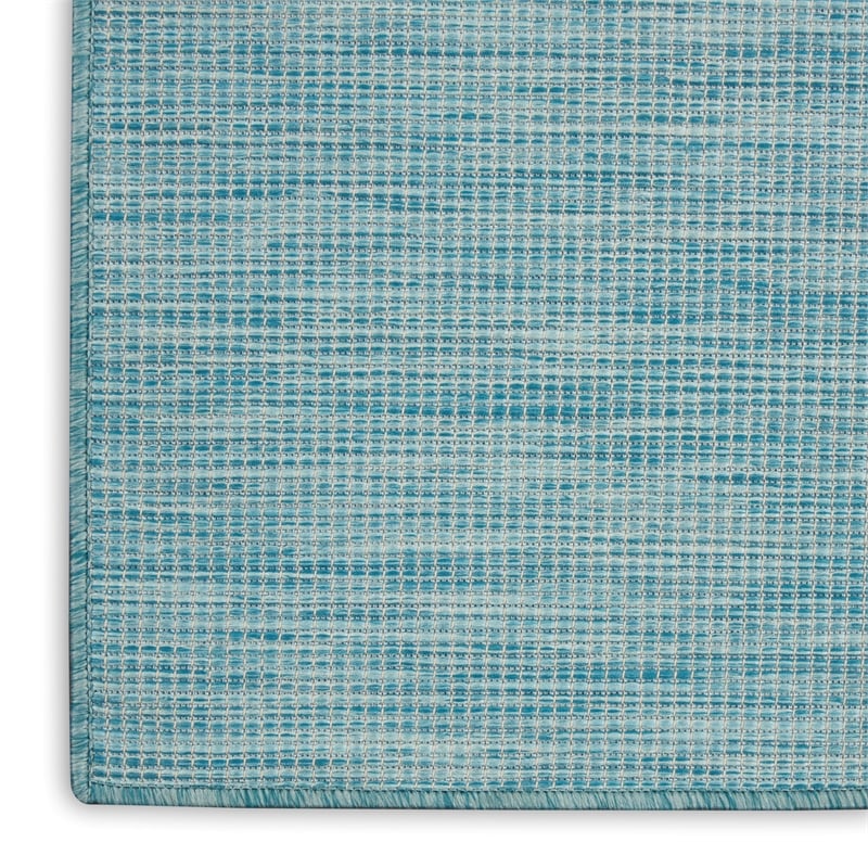 Nourison Positano 10' x 14' Aqua Fabric Modern Area Rug (10' x 14')