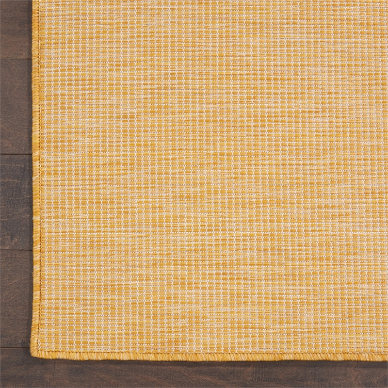 Nourison Positano 9' x 12' Yellow Modern Indoor/Outdoor Rug Polypropylene