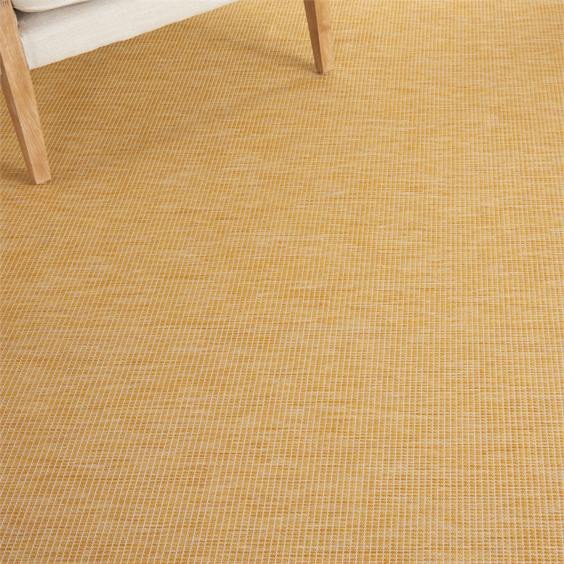 Nourison Positano 9' x 12' Yellow Modern Indoor/Outdoor Rug Polypropylene