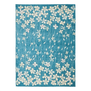 Nourison Tranquil 4' x 6' Turquoise Indoor Rug Polypropylene
