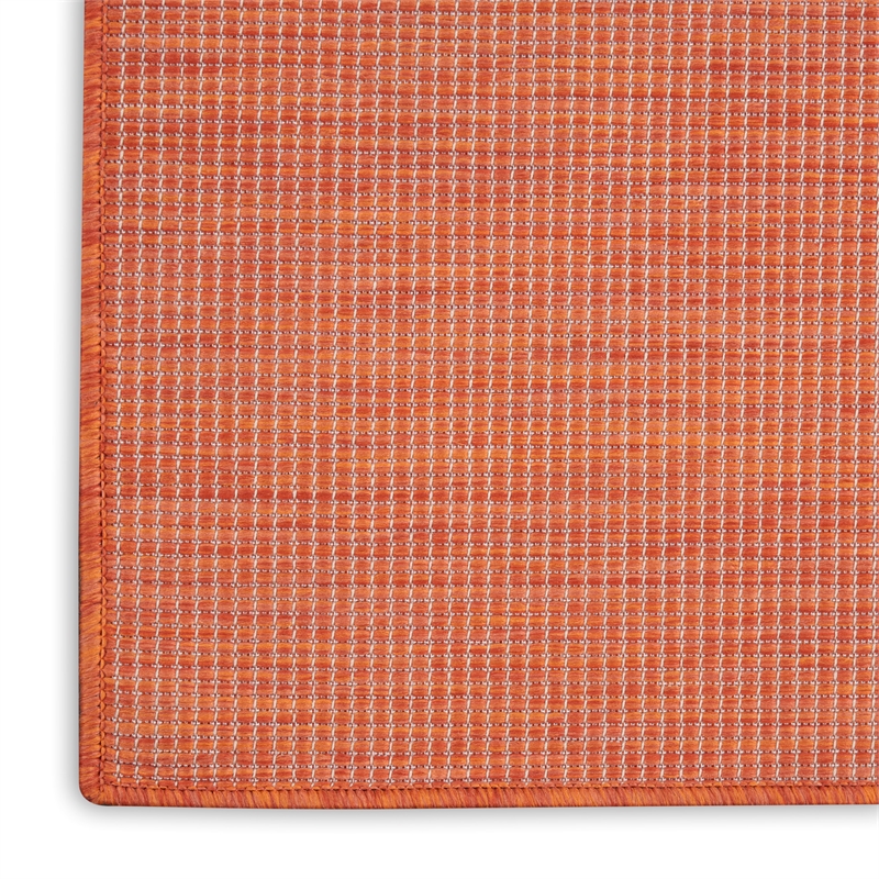 Nourison Positano 10' Runner Terracotta Fabric Modern Area Rug (10' Runner)
