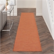 Nourison Positano 10' Runner Terracotta Fabric Modern Area Rug (10' Runner)