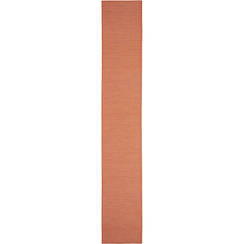 Nourison Positano 10' Runner Terracotta Fabric Modern Area Rug (10' Runner)