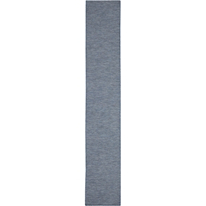Nourison Positano 12' Runner Navy Blue Fabric Modern Area Rug (12' Runner)