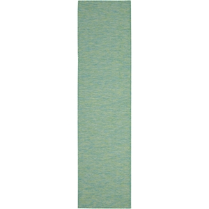 Nourison Positano 8' Runner Blue Green Fabric Modern Area Rug (8' Runner)