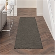Nourison Positano 8' Runner Charcoal Fabric Modern Area Rug (8' Runner)