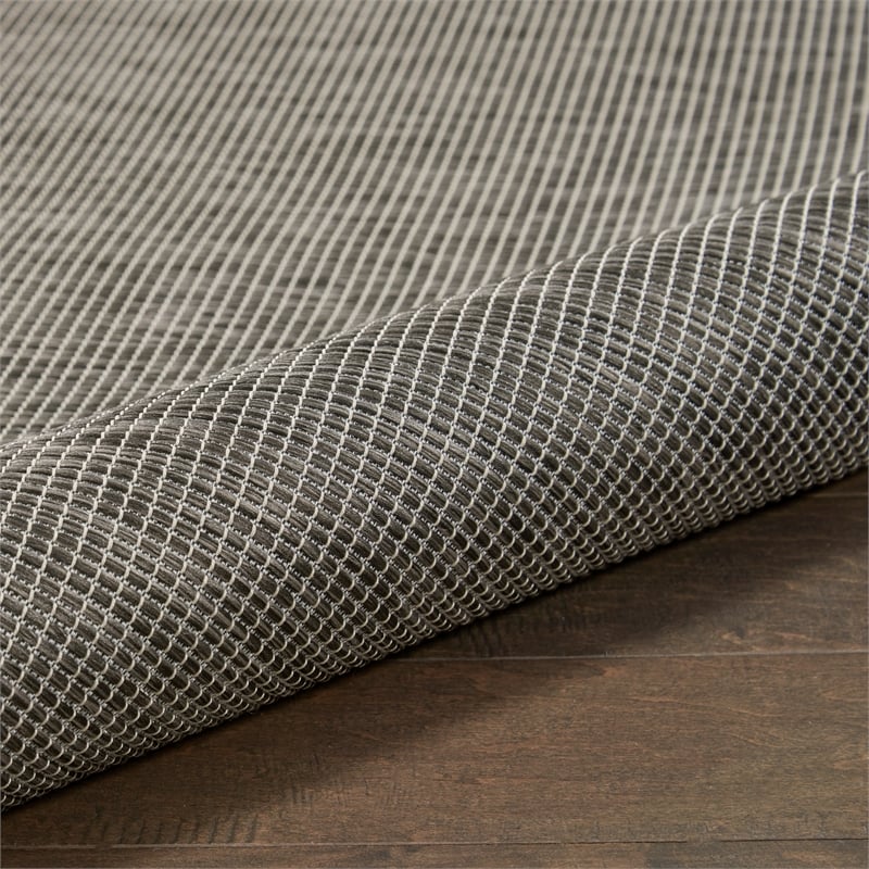 Nourison Positano 8' Runner Charcoal Fabric Modern Area Rug (8' Runner)