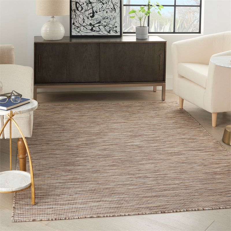 Nourison Positano 4' x 6' Beige Fabric Modern Area Rug (4' x 6')