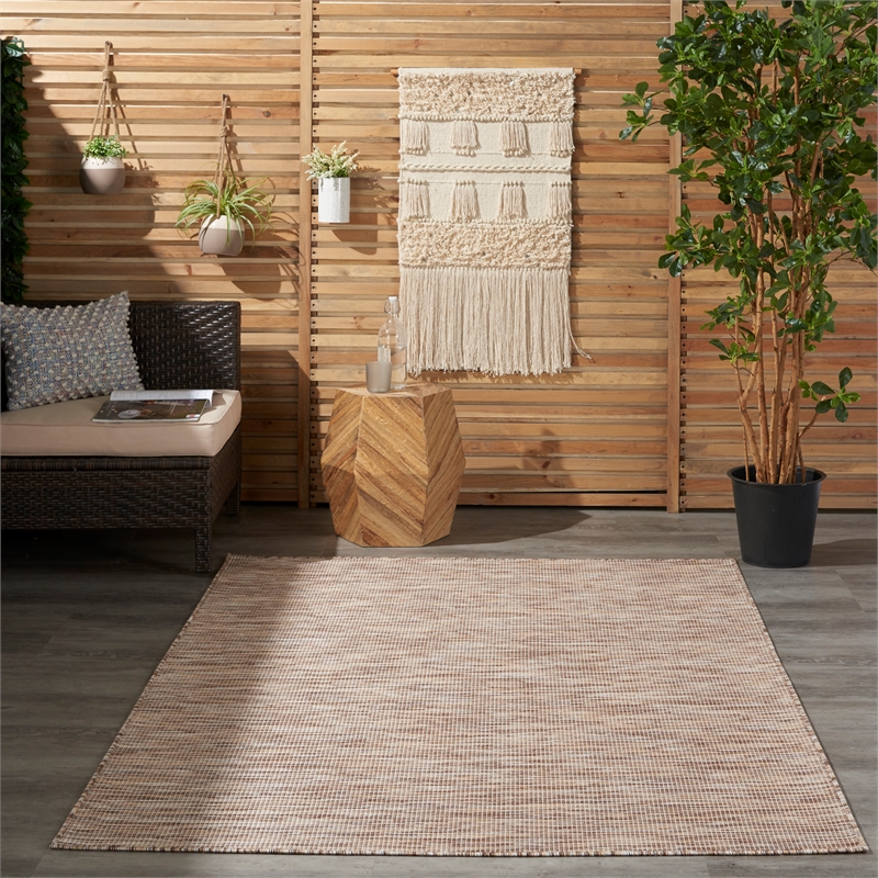 Nourison Positano 4' x 6' Beige Fabric Modern Area Rug (4' x 6')