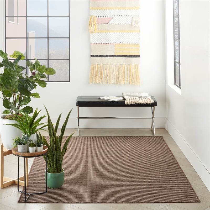 Nourison Positano 4' x 6' Natural Fabric Modern Area Rug (4' x 6')