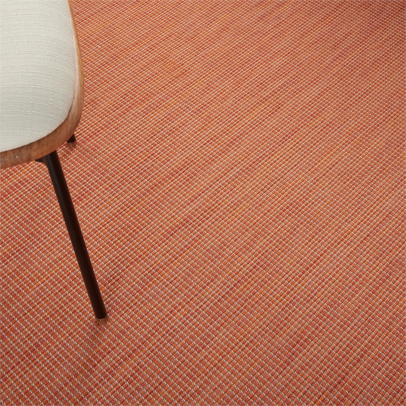 Nourison Positano 4' x 6' Terracotta Fabric Modern Area Rug (4' x 6')