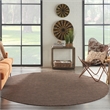 Nourison Positano 8' x Round Natural Fabric Modern Area Rug (8' Round)