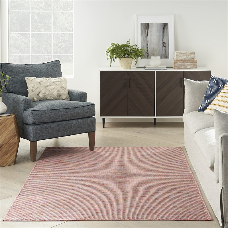 Nourison Positano 8' x round Rainbow Modern Indoor/Outdoor Rug