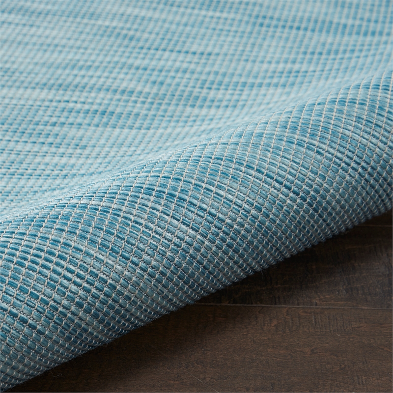 Nourison Positano 9' x 12' Aqua Modern Indoor/Outdoor Rug