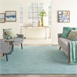 Nourison Positano 9' x 12' Aqua Modern Indoor/Outdoor Rug