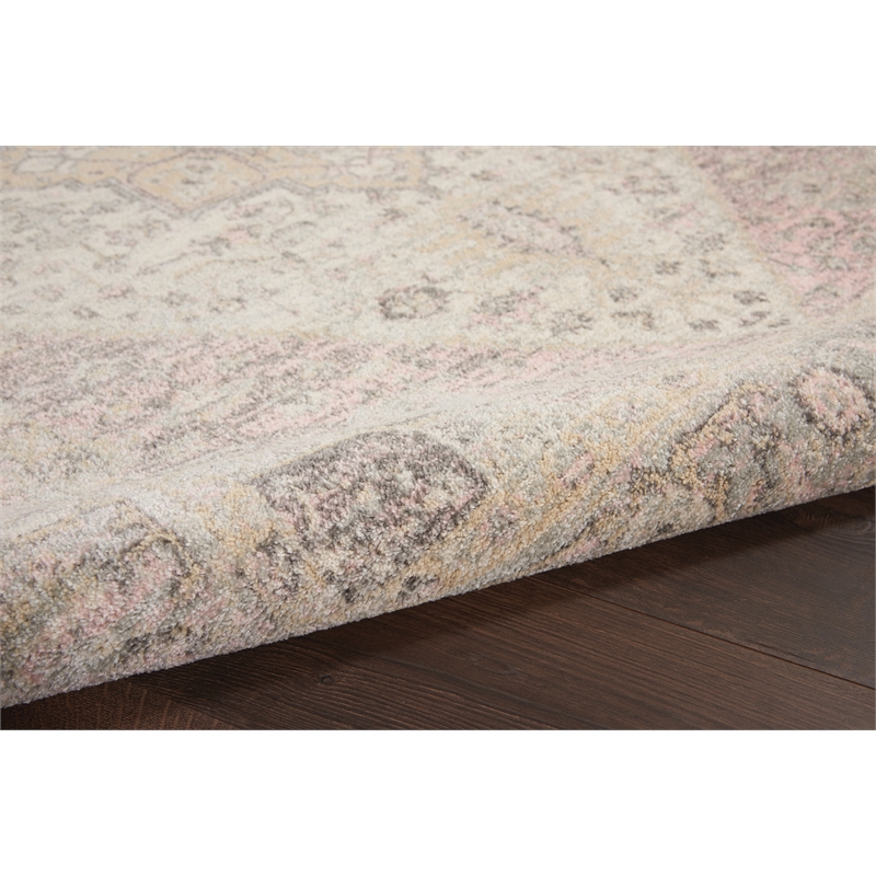 Nourison Tranquil 6' x 9' Ivory/Pink Farmhouse Indoor Rug