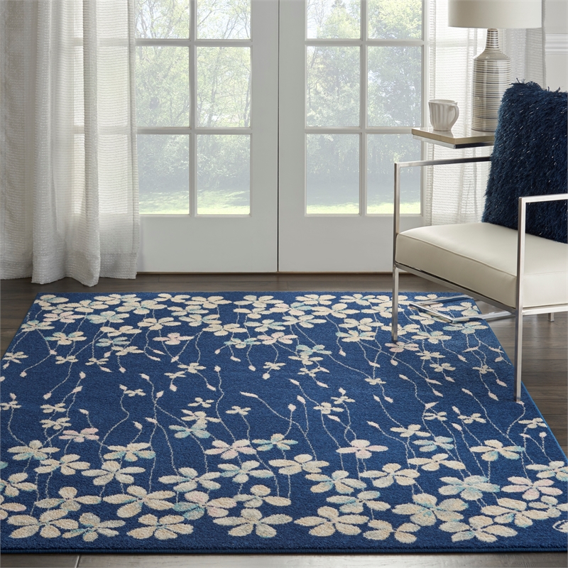 Nourison Tranquil 6' x 9' Navy Indoor Rug