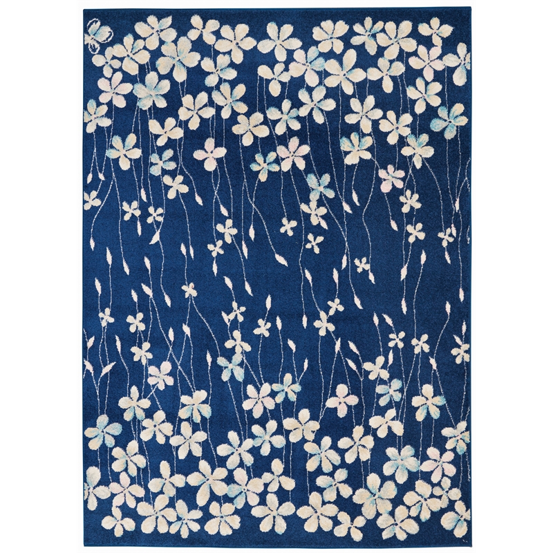 Nourison Tranquil 6' x 9' Navy Indoor Rug