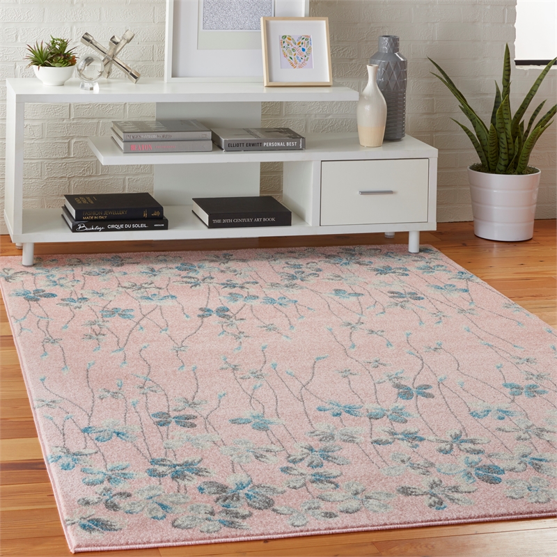 Nourison Tranquil 6' x 9' Pink Indoor Rug